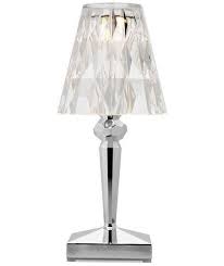 Demarkt 706030101 modern led tripod table lamp in chrome with matt white glass shade. Buy Kartell Battery Table Lamp Chrome By Ferruccio Laviani Dmlights Com
