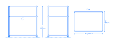 Vary with shapes or sizes, but try to find a common thread that ties them together. Usm Haller Bedside Table Dimensions Drawings Dimensions Com