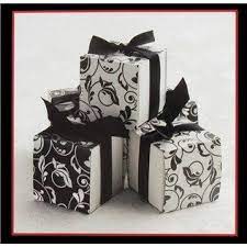 Black White Design Double Sided Favor Boxes Shop Hobby Lobby Black And White Design Favor Boxes Wedding Classic