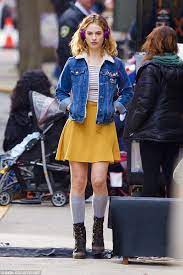 Lily james baby driver pretty people beautiful people actress lily james waitress outfit elle fanning lily collins famous women celebrity crush. Lily James Gets Funky In A Yellow Flare Skirt On Set Of Baby Driver Fashion Clothes Lily James
