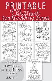 The spruce / wenjia tang take a break and have some fun with this collection of free, printable co. Free Printable Santa Christmas Coloring Pages 7 Pages Holiday Winter Theme Print It Baby