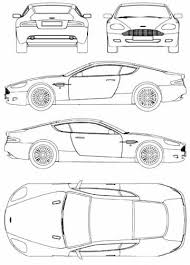 Blueprints Cars Aston Martin Aston Martin Db9 Automotive Artwork Cool Car Pictures Blueprints