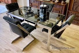 The best retro furniture ever! Chrome Dining Set With Z Frame Chairs Midcentury Modern Dining Room Sets Sweet Modern Akron Oh