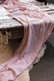 Blush Hand Dyed Gauze Table Runner Weddings Tablerunner Tablescape Blushwedding Table Runners Wedding Pink Table Table Runners
