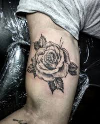 Places like the leg is also a good idea for a rose tattoo. Pin By Rebecca Covarrubia On My Style Rose Tattoos For Men Outer Bicep Tattoos Bicep Tattoo