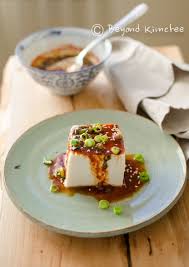 Steamed Soft Tofu With Soy Chili Sauce Beyond Kimchee Recipe Silken Tofu Recipes Food Korean Side Dishes