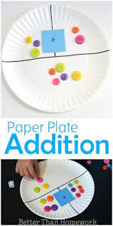 Do you have any early literacy activities for preschoolers, kindergarten kids or toddlers to add to the list? Paper Plate Addition Game Math For Kids Math Addition Kindergarten Activities