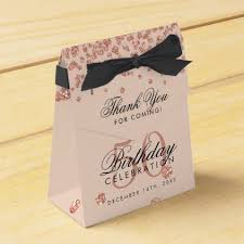 Thank You Gift Ideas For 50th Birthday Rose Gold Blush 50th Birthday Thank You Confetti Favor Box Zazzle Com In 2020 50th Birthday Party Favors Birthday Thank You 21st Birthday Party Favors
