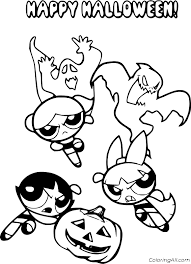 Plus, it's an easy way to celebrate each season or special holidays. Powerpuff Girls Happy Halloween Card Coloring Page Coloringall