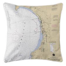 Burlington Nautical Chart Pillow