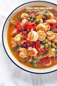 Sambal Tauco Udang Medan Medan Spicy Shrimp Stir Fry Recipe Spicy Shrimp Cuisine Recipes Sambal
