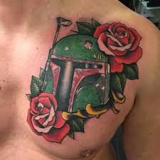 The most notorious, ruthless, down right awesome and badass bounty hunter the universe has to offer. All Seeing Eye Tattoo Lounge Boba Fett Traditional Style Tattoo From Today