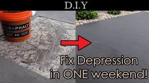 Cold asphalt filler (a mixture of asphalt tar and rocks) is sold in plastic bags similar in size to cement bags weighing 50 pounds, and buckets ranging from one gallon to five gallons. How To Diy Fix Asphalt Driveway Depression Using Cold Patch Youtube