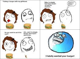 Eating A Burger With My Girlfriend Baby Im Already Full I Don T Think I I Want It I Can Eat Better Than Expected Wait A Minute Face Concentrated