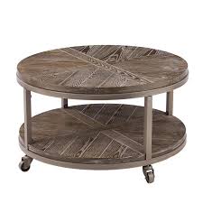 Drossett Wheel Nesting Tables With Storage In 2020 Coffee Table Wood Wood Cocktail Table Coffee Table