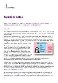 If the brp was lost, please give date this was reported to the uk border agency card management service d d m m y y y y. Biometric Residence Permits General Information For