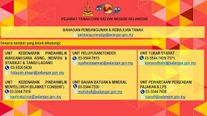 Development and land development division, enforcement. Portal Rasmi Pejabat Tanah Dan Galian Selangor