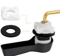 Hibbent Universal Metal Front Mount Toilet Handle Replacement Kit, Brass  Toilet Flush Tank Lever with Stainless Steel Flapper Chains for Most  Toilets, ...
