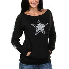 Dallas Cowboys Women S Stardust Fleece Sweatshirt Black Dallas Cowboys Women Dallas Cowboys Sweatshirt Dallas Cowboys Outfits