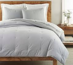 Reign Velvet Comforter Gray Pottery Barn