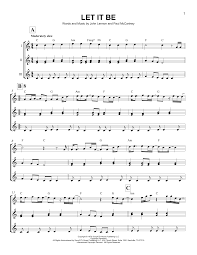 Download the beatles let it be sheet music notes that was written for trumpet solo and includes 3 page(s). Let It Be Sheet Music The Beatles Ukulele Ensemble