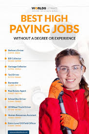 High Paying Jobs Without A Degree Or Experience Worlds Ultimate Jobs Without A Degree High Paying Jobs Low Stress Jobs