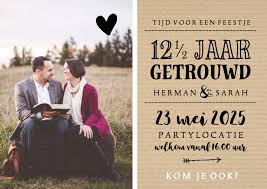 Jubileum 12 5 Jaar Getrouwd Met Naam Kaartje2go