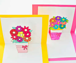 We did a cute flower we painted with watercolors for one card, and a simple mom cutout for another. How To Make Pop Up Flower Cards With Free Printables