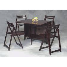 Linon Space Saver 5 Piece Kitchen Table Set Folding Dining Chairs Folding Dining Table Dining Table Chairs