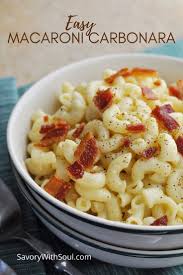 Macaroni Carbonara Easy Quick Recipe In 2020 Macaroni Carbonara Easy Pasta Recipes Easy Macaroni
