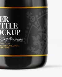 Download Amber Glass Dark Beer Bottle Mockup Free Psd Mockups Template Promockups PSD Mockup Templates