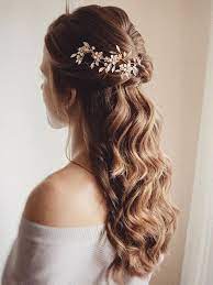 30 Half Up Half Down Wedding Hairstyles From Olga Hampshire My Deer Flowers Part 2 Wedding Hair Down Hair Styles Wedding Hairstyles