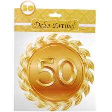Auf diesem übertopf werden 50 jahre in tagen, stunden, minuten und sogar sekunden elegant illustriert. Zahl 50 Deko Goldene Hochzeit