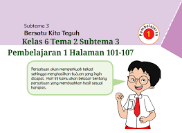 Kunci Jawaban Buku Tematik Tema 2 Kelas 6 Halaman 101 102 106 107 Koesrow