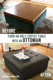 And for those of you just wanting the building plans for this diy outdoor storage ottoman / cocktail table, find the link below. How To Turn A Coffee Table Into An Ottoman Homemade Ginger Diy Ottoman Coffee Table Diy Ottoman Diy Storage Ottoman
