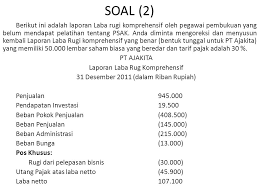 Klik tombol di bawah berikut dan dapatkan contoh laporan laba rugi word yang bisa digunakan langsung untuk keperluan perusahaan dan. Contoh Soal Laporan Laba Rugi Dan Jawabannya Kumpulan Contoh Laporan