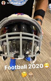 Jerry Hughes Shows Off Bills Helmet With Covid 19 Face Shield On It