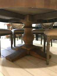 Which is cool and all except in this house, we don't have an actual dining room so it's gotta be smack dab in the middle of our kitchen. Restoration Hardware Oak Dining Table With Matching Chairs 746827159254 Ebay