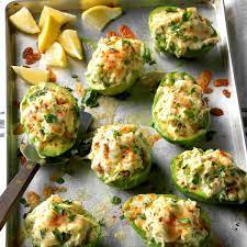 Avocado Crab Boats Recipe Avocado Recipes Recipes Crab Recipes