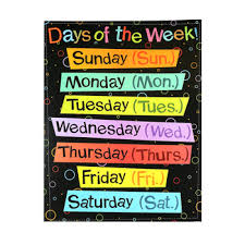 Despite being a moderate rock radio hit, the song did not endure stp's set list, and the last time it was performed in any aspect was a partial performance of the song on november 13, 2001, and the last time th. Renewing Minds Days Of The Week Chart 17 X 22 Inches Multi Colored Lotsa Dots 1 Piece Mardel