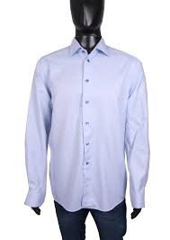 details about eton mens shirt tailored cotton blue size 42