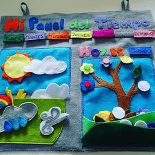 Este Es El Panel Del Tiempo Con Estaciones Dias De La Semana Y Clima Si Estas Interesado En Uno Enviame Un Privado O Email Kids Rugs Paneling Montessori