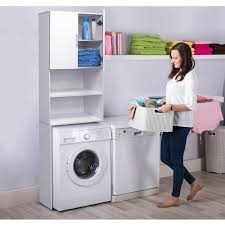 Weitere ideen zu waschraumgestaltung, schrank waschmaschine, waschküchendesign. Waschmaschinenschrank 190 X 62 5 Cm Weiss Mit 2 Turen Ecd Germany