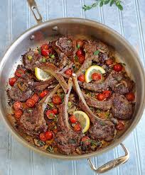 Marinated Greek Lamb Chops With Mushrooms And Tomatoes Recipe Lamb Chops Marinated Lamb Health Dinner Recipes