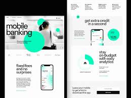 Mobile Banking Landing Page In 2020 Minimalist Web Design Landing Page Design Web Design