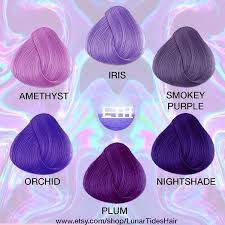 All Purple Everything 6 Of Lunar Tides Purple Shades Purple Hair Dye Color Lunar Tides Magenta Pastel Hair Color Purple Hair Color Dark Purple Hair
