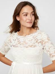 Vero moda letter print leisure long t shirt dress 318361515. Spitzenarmel Mesh Umstandskleid Lang Vero Moda
