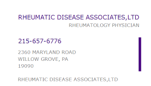 1235116344 Npi Number Rheumatic Disease Associates Ltd Willow Grove Pa Npi Registry Medical Coding Library Www Hipaaspace Com C 2021