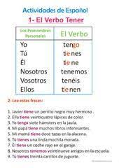 Los Verbos Tener Y Ser Trabajos Hojas De Trabajo De Ele Gratuitas Verbo Tener Verbos En Espanol Verbos