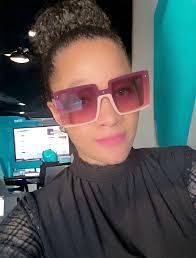 Yeshua Pink Large Square Sunglasses